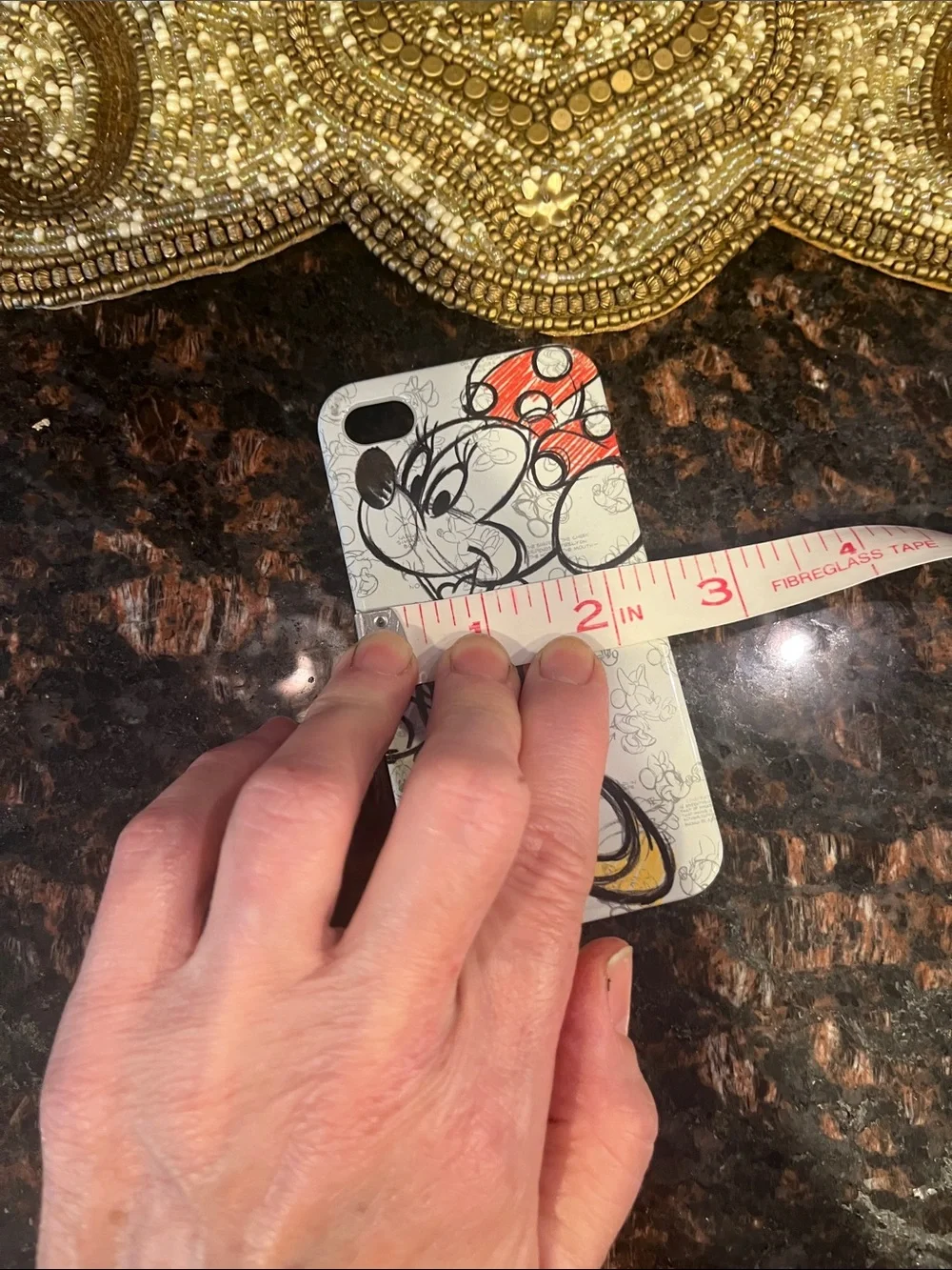 Disney Minnie Mouse Sketch Phone Case in Red, Yellow, Black